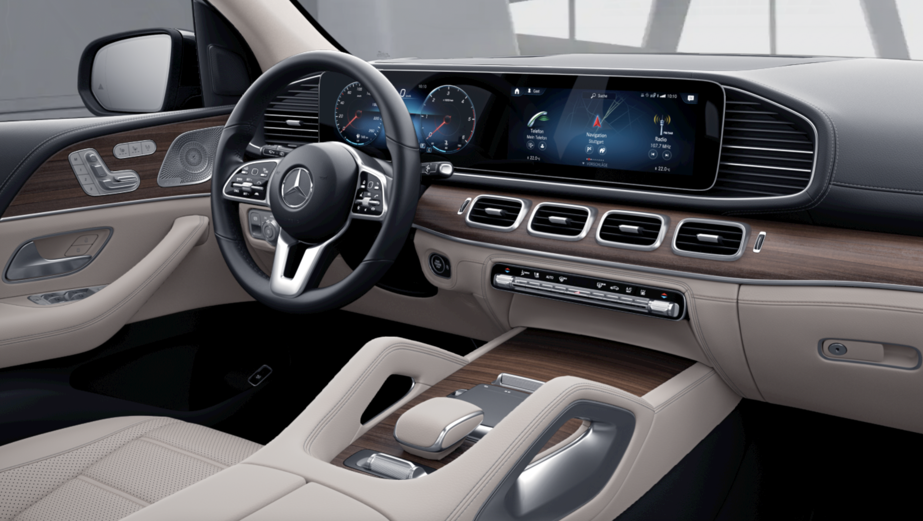 Mercedes GLS 400d 4matic AMG | nové české auto | skladem | ihned k předání | velké luxusní naftové SUV | černá s béžovou kůží | super výbava | skvělá cena 2.479.000,- Kč bez DPH | nákup online | auto eshop | AUTOiBUY.com